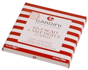 Tea Soul | Gardini Cioccolato Extra Fondente 62% Cacao con Sale Dolce di Cervia, Tavoletta Gourmet Artigianale, 50g