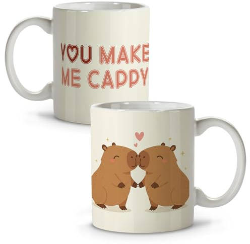 Taza capibara. Tazas de cafe capybara. Tazas desayuno. Regalos originales para mujer y hombre. Regalo para novia y novio. Amigo invisible. Regalo aniversario pareja. Regalos para parejas. San Valentin