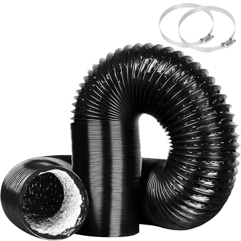 MARCBUSE Confezione da 1 tubo di ventilazione in alluminio da 15,2 cm per asciugatrice HVAC, applicazioni di resistenza e tenuta d'aria nei sistemi di ventilazione