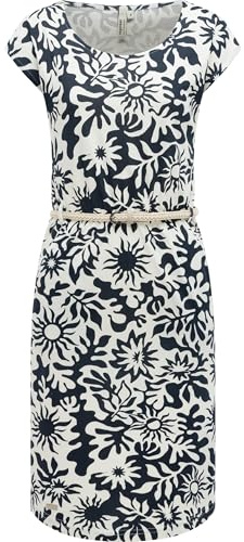 Ragwear Damen Sommerkleid Midikleid mit geflochtenem Taillengürtel Lilithe YOUMODO Blue26 Gr. XXL