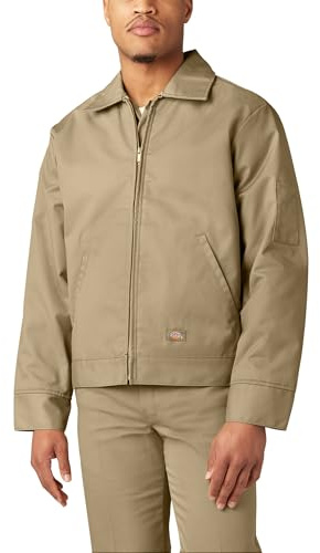 Dickies Men's Lined Eisenhower Jacket, Khaki, X-Large