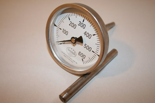 600°C Backofenthermometer Thermometer für Pizzaofen Holzbackofen 500 mm Schaftlänge incl. Führungshülse Edelstahl