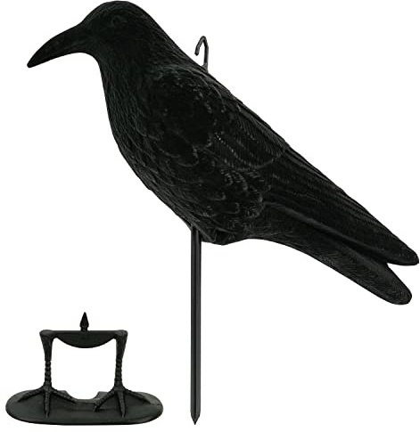 NITEHAWK Full Body Flocked Crow Decoy With Feet And Stake Shooting Hunting