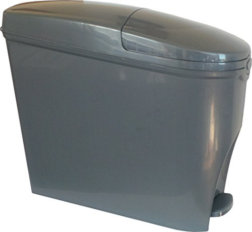 15 Litros - Contenedor higiénico femenino - La capacidad de ahorro de espacio, Couleur:Gris
