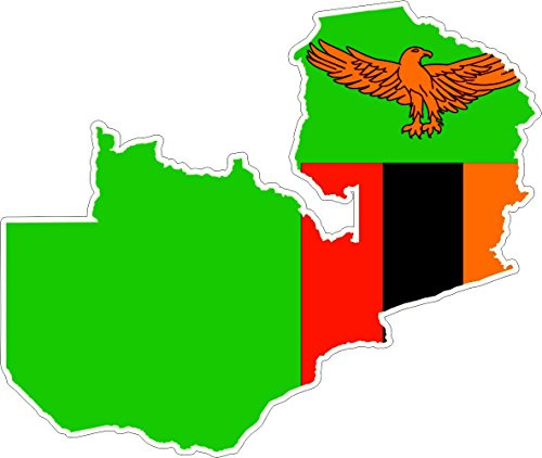 Decal Sticker Adhesive Vinyl Car Flag Zambia Zambian Card