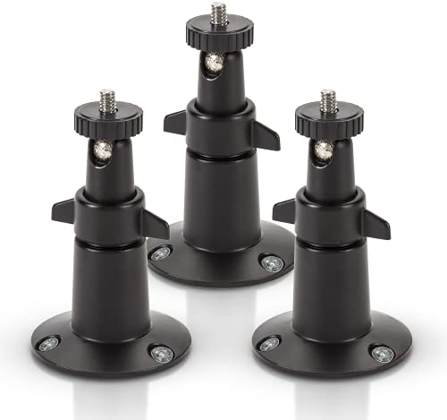 Wasserstein Verstellbare Sicherheits-Wandhalterung für Arlo Pro, Arlo Pro 2, Arlo Pro 3, Arlo Pro 4, Arlo Pro 5, Arlo Ultra, Arlo Ultra 2 und andere kompatible Modelle (3er Pack, schwarz)