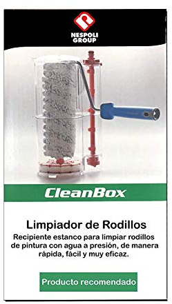 Limpiador de rodillos de pintura automático Clean Box de Nespoli. Limpia rodillos con agua, facil manejo. Limpieza muy efectiva rodillo a rodillo. Envío GRATIS 24 h.