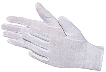 Jah 1092 Baumwollhandschuh 12 Paar oekotex dünn weiß Gr. 8