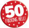 LimaLima 50th Birthday Badge 50 Today 76mm Pin Button Novelty Gift Men Women Him Her