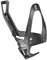 Elite Rocko Carbon Fibre Cycling Bottle Cage - Matte Black/White / Bicycle Cycle Mountain Road Biking Bike Riding Ride Racing Race Bidon Vessel Fibreglass Plastic Holder Carrier Frame Mount Bracket