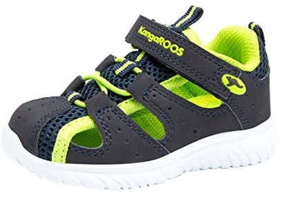 KangaROOS Unisex Baby KI-Rock Lite EV Sneaker, Dark Navy/Lime 4054, 30 EU