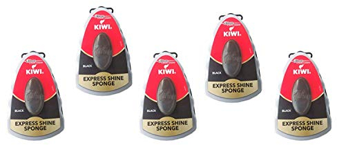 By COOLEST Kiwi Express Lot de 5 éponges à cirer Noir 5,9 ml, noir, any