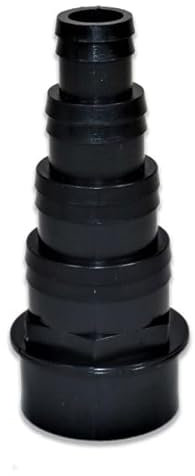 eco-filtration 1.5″/43MM 4 Stepped Black HOSETAIL Solvent Weld KOI Fish Pond Tank Filter Pipe