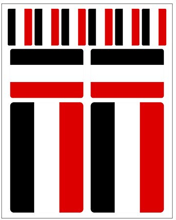 Generisch 10 Stück Flaggen Aufkleber Deutsches Kaiserreich Reich Set | Sticker Deutschland Germany Autoaufkleber