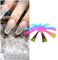 ISAKEN French Nails Edge Trimmer, Acryl Nagel Rand Trimmer, kantenschneider Metall Schablone Cutter für Acryl UV Polyacryl Gel Modellage, French Smile Line Maniküre Werkzeug Set, Bunt