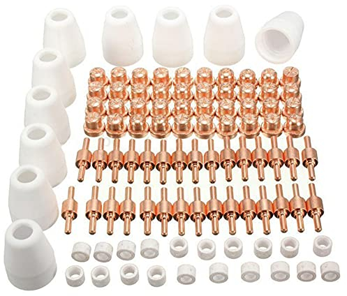 100pcs Plasmaschneider Düse, Plasmaschneiderzubehör Keramikkappen Schneidzubehör Zubehör Passend für PT-31 / LG-40 Schneidbrenner CUT40 CUT50