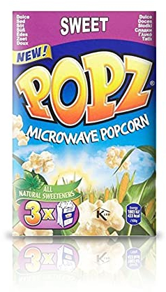 PopZ Palomitas de maíz para microondas (3 x 90 g, paquete de 4 unidades)