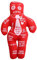 BLESSUME Magische Voodoo Puppe mit 6 Pins Witziges Geschenk Halloween Zubehör (Rot)