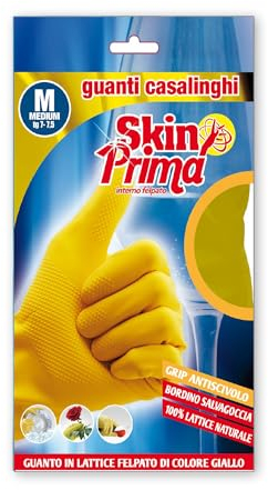 Bericah Smilex, Skin Prima, Guanto Casalingo Multiuso in Lattice, Taglia M, 1 Paio