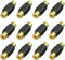 Greluma 12 Pcs Accoppiatore RCA femmina, connettore adattatore da femmina RCA a RCA femmina per altoparlante, cavo RCA, fono, amplificatore