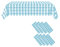 Crystal Lemon Lot de 8 housses jetables en plastique à carreaux turquoise pour pique-nique et fête