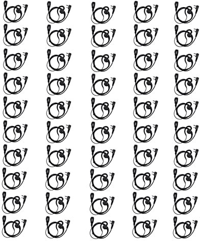ARSMI 50 Pcs Monitor Rotating Earpiece Headset PTT Microphone Walkie-talkie Amateur Radio Fit For Kenwood walkie-talkie headset