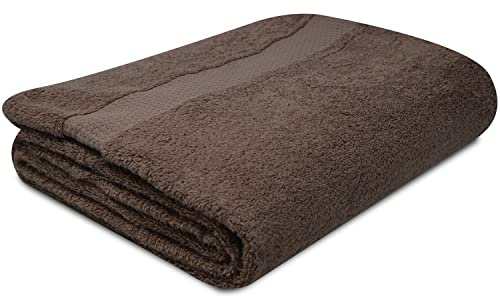 Towelogy® Quick Dry Large Bath Towels Set Egyptian Cotton Ring Spun Premium Hotel Quality Super Absorbent Bathroom Towel 70x125cm (Brown Peanut, 1)