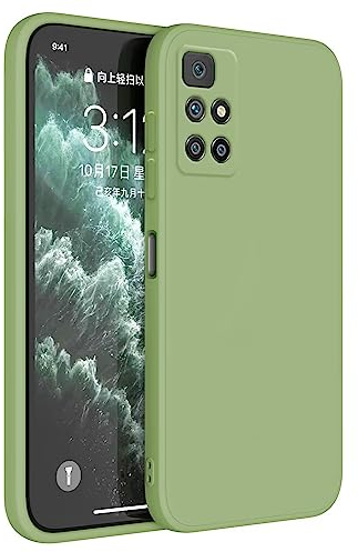 Topme Coque pour Redmi 10 / Redmi 10 2022 (6.5 inches) Etui Housse, Protecteur de Peau en Silicone TPU - Vert Matcha