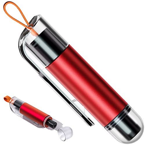 2-in-1 Car Window Breaker and Seatbelt Cutter Emergency Keychain Car Escape Tool & Car Glass Breaker, Car Safety Hammer Automotive Life Safety Tools Kit Window Breaker Keyring for Underwater(1pc,Red)