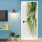A.Monamour Sticker Porte Autocollant Poster De Porte 3D Feuilles De Bambou Sur Fond Blanc Vinyle Affiche De Porte Sticker Mural Papier Peint Art Décor 95x215cm