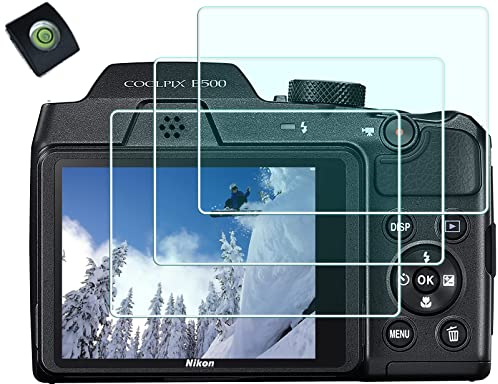 HUIPUXIANG Lot de 3 films de protection d'écran pour appareil photo Nikon Coolpix B500 (accessoires), haute définition 0,3 mm, dureté 9H, écran LCD