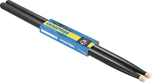 PATIKIL Arce Madera Baquetas Antideslizante Tambor Palo 5A Negro 1 Par | para Percusión Musical Instrumento Percusión