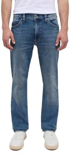 MUSTANG Herren Jeans Tramper Straight Straight Fit Blau - Light Blue Denim, Größe:38W / 32L, Farbvariante:Light Blue Denim 583