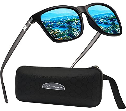 Polarised Sunglasses Mens Women UV400 Protection Classic Cycling Eyewear | Retro Classic Light Frame,HD TAC Lens,Anti Glare,Fishing Running Cycling Golf Travel Sports Night Driving Glasses