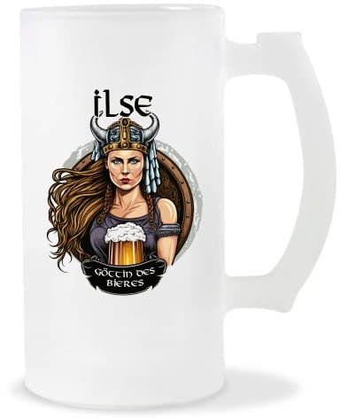 Planetee Bierkrug Ilse | Vorname Viking Bierglas mit Spruch lustig Pint Geschenkidee zum Geburtstag