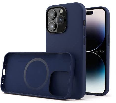 CoverStyle® - LeatherSoft PRO® - per iPhone 14 Pro Max - Cover in Eco Pelle Compatibile con Ricarica MagSafe - Blu