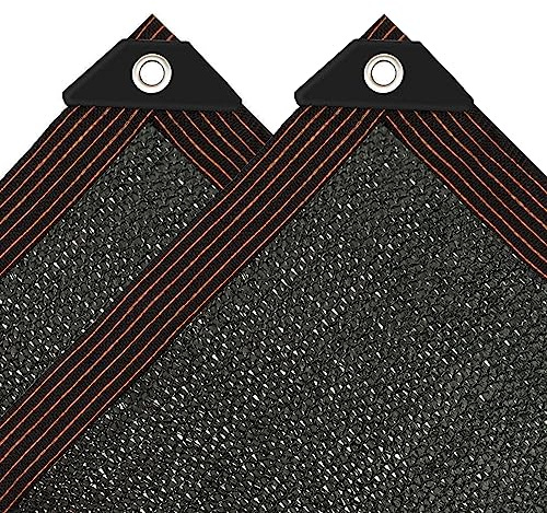 2x6m Sonnensegel - Schattierungsnetz - mit öSen, 90% Rechteckig Schattennetz - für Gewächshaus/Garten Terrasse, Schwarz Schattiernetz Sonnenschutz für Pflanzen Balkon Terrassendach
