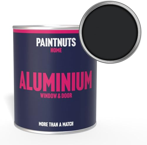 Paintnuts Aluminium Window & Door Paint - RAL-9011 - GRAPHITE BLACK Matt 1 Litre Tin