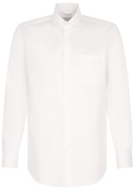Seidensticker Herren Mens Regular Longsleeve Cotton Hemd, White(143510), 42 EU