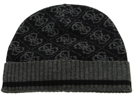 GUESS Vezzola Knit Beanie L Black/Dark Black