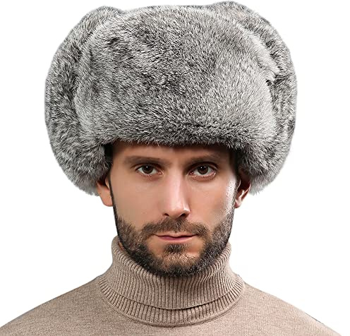 IBLUELOVER Cagoule Homme Chapka Russe Fausse Fourrure Bonnet Hiver Thermique Cache-Oreilles Chapeau Balaclava Moto Ski Chaud Accessoires Vêtements Unisexe Chapeau de Snowboard Camping Voyage Chasse