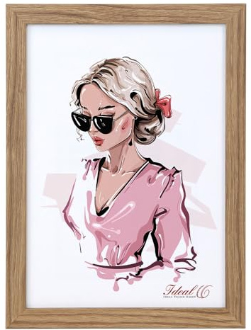 IDEAL TREND Bilderrahmen Hekla Holzrahmen Posterrahmen Picture Frame Collage Poster Foto Rahmen: Farbe: Eiche | Format: 29,7x42 A3