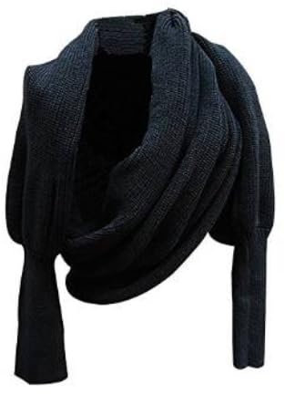 BYNYXI Strickschal mit Ärmeln, Winter, warm, Strickschal, Damen, Wickelschal, Sweater, Schal mit Ärmeln, Umhang, Stola, Strick, Umhang für Frauen