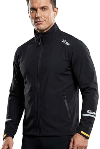 Sikma MENS CYCLING WATERPROOF JACKETS RUNNING TOPS HOODED JACKET WINDPROOF OUTDOOR CASUAL JACKET (PU BLACK,M)