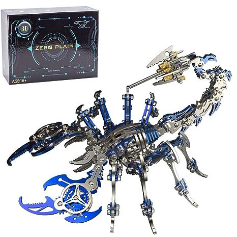 Amecon Scorpion King 3D Metall Puzzles Kits für Erwachsene, 200 Teile 3D Metal Mechanical Puzzle Mechanische Montage Modell, Adventskalender 2023 Puzzle Geschenk Ornamente
