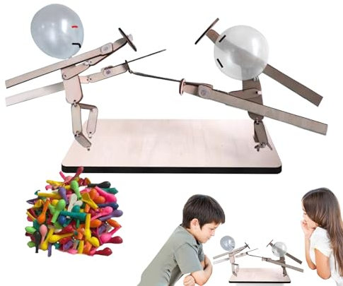 Balloon Bamboo Man Battle | Holzballonspiel | Ballon Bambus Mann Kampf | Holzballonspiel | Holzpuppen Fecht Kampf Spiele | Übungs Handgeschicklichkeits Brettspiel Für Spielzimmer Spie