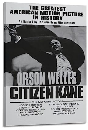 ONZS Citizen Kane-Poster, klassisches Film- und Fernsehposter, Album, Poster, Jugendzimmer, Wanddekoration, 20 x 30 cm, Rahmenstil
