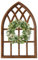 Sintosin Decorazione da parete vintage ad arco per finestra, 50 x 91 cm, finta finestra decorativa per pareti, finitura bruciante fatta a mano, cornice in legno sopra il caminetto, decorazione da