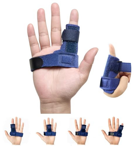 QpenguinBabies Fingerschiene für Alle Finger, verstellbare Fingerschiene zur Linderung von Blockierungen, Beugungen, Sehnenentspannung und Schmerzlinderung bei stenosierender Sehnenscheidenentzündung