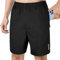 AUYAO Sporthose Kurz Herren, Trainingshose Herren Kurz, Herren Sport Shorts, Gymshort Leichte Schnell Trocknend Laufshort Kurze Hosen mit Reißverschlusstasche, Tennis Short Sportbekleidung(Schwarz/M)